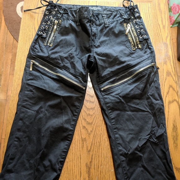 Virgin only, black embellished capris, 9 - Picture 1 of 8